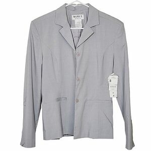 7102 * Mixit Stretch Blazer Gray Size 8 NWT